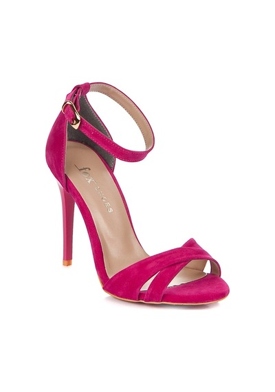 Fox Shoes Fuşya Süet Kadın Topuklu Ayakkabı B922113702