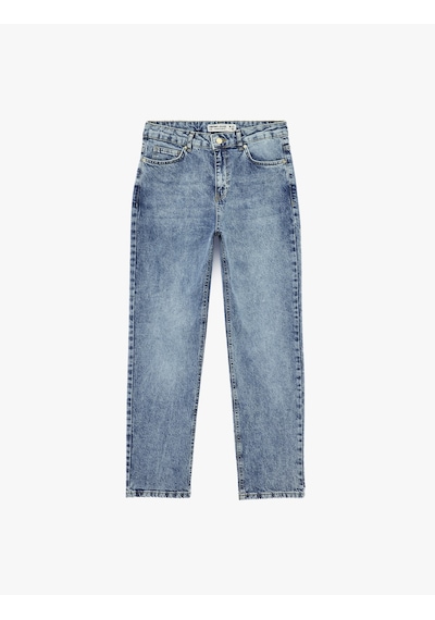 Koton Pamuklu Cepli Düğmeli Normal Bel Düz Paça Denim Pantolon - Slim Straight Jeans Açık İndigo 6sal40016md Açık İndigo Koton Pamuklu Cepli Düğmeli Normal Bel Düz Paça Denim Pantolon - Slim Straight Jeans Açık İndigo 6sal40016md Açık İndigo
