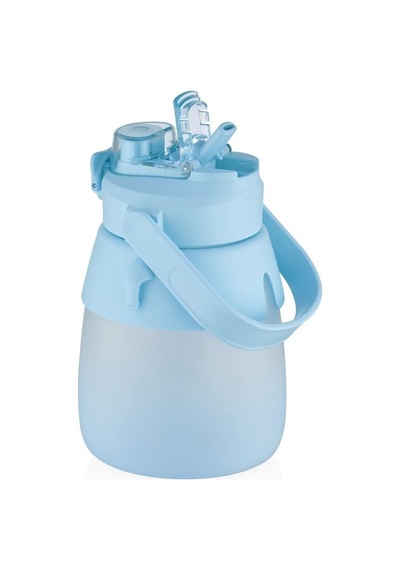 1000ml Askılı Tek Kapak Çift Kullanım Pipetli/pipetsiz Kullanım Softtouch Su Matarası Çok Renkli
