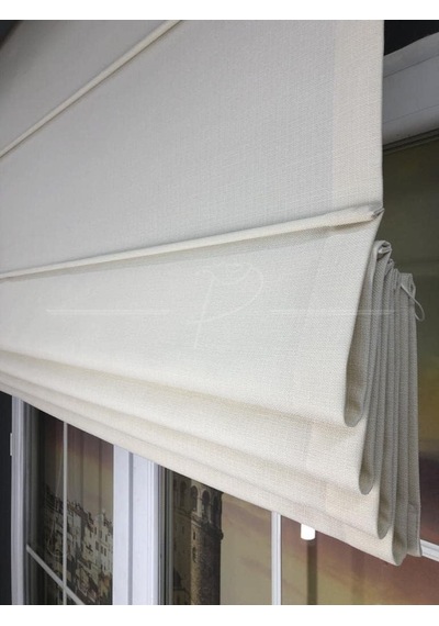 Rendecioğlutekstil Keten Fon Katlamalı Perde 1. Kalite Natural Keten/krem Renk 120 X 270 Krem Diğer