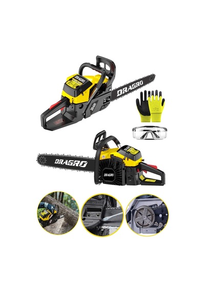 Dragro DRG-TSTR9200 TF9200 Çelik Şanzuman Benzinli Ağaç Kesme Makinesi Sarı