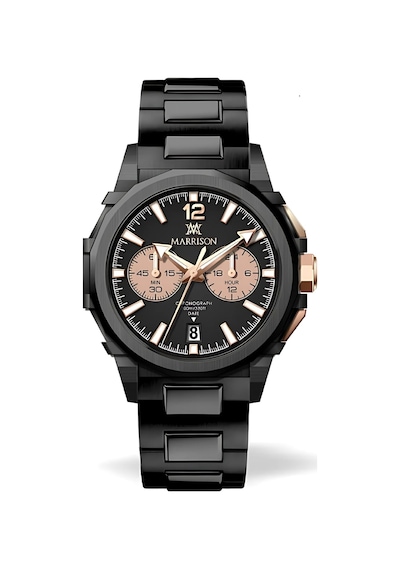 Warren Marrison Mr25005-b Quartz Erkek Kol Saati Rose Gold - Siyah