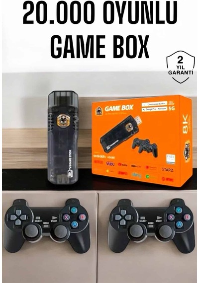 20.000 - 563 - Oyunlu Premium Model Oyun Konsolu 8k Android Tv Hd - Csmo-tex - Game Stick