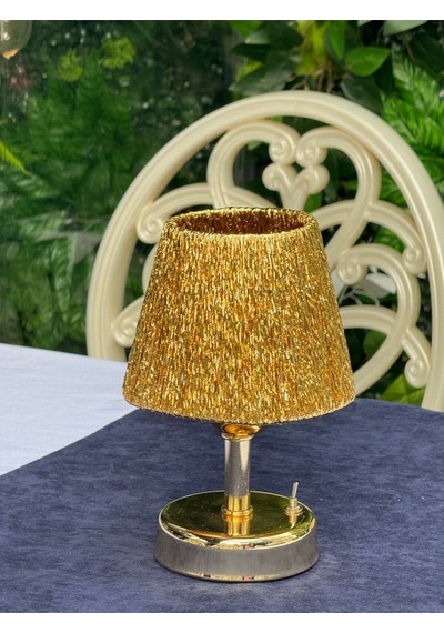 Modern Led Abajur Üst Gold -alt Parlak Gold Detay