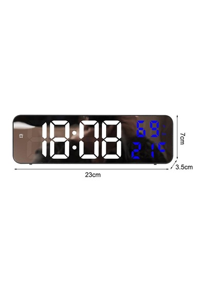 Valkyrie Nem Ölçer Dereceli Led Duvar Ve Masa Alarm Saati Lacivert