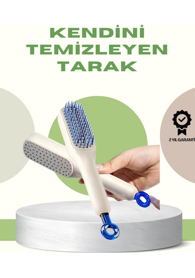 Anti-statik - 686 - Saç Tarağı Kolay Temizlenebilir, Silikon Masaj Uçlu, - Dpmıx-hb - Kompakt Boyut