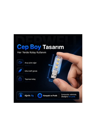 Yeni 2026 Kompakt Mini Usb Led Aydınlatma Taşınabilir Masa Lambası 3 Led Smd Parlak Beyaz Işık Laptop Pc Powerbank Uyumlu Şeffaf Gövde Koruyucu Kapaklı Kitap Okuma Kamp Gece Lambası Dayanıklı