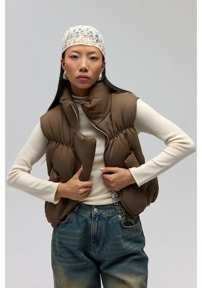 Mai Collection Mai Studios Co. Laila Şişme Haki Yelek Haki