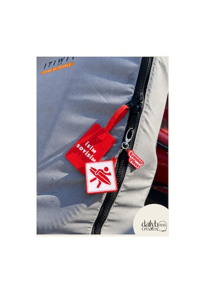 Paddle Board Charm Anahtarlık -summer Vibes Figürlü Çanta Aksesuarı-kutu İçecek Açacaklı Anahtarlık-3d Dekoratif Baskı-kırmızı Kırmızı