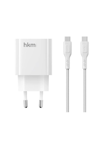 Bolt Duo 20w Usb-a Ve Type-c Çift Portlu Hızlı Şarj Aleti, Type-c Kablo Ve Adaptör Seti, Beyaz Çok Renkli