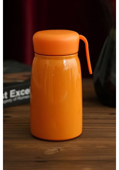Turuncu 304 Çelik 380 ml Bebek Mama Saklama Termosu Mug cin494tr Turuncu