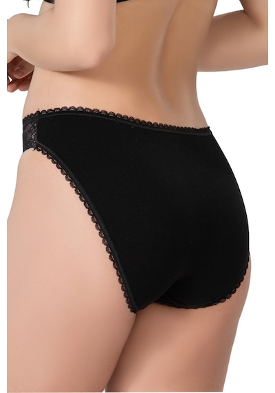 Siyah Mı Emay 1444 Modal Cotton Dantelli Külot Siyah