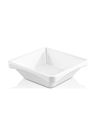 6 Adet Melamin Kare Minimal Sosluk Ve Çerezlik - 12x12 Cm 210 Ml Beyaz Makinede Yıkanabilir