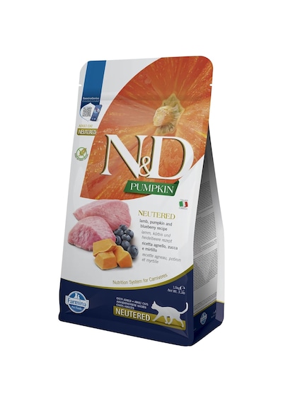 N&d Pumpkin Kuru Kedi Maması, Tahılsız, Kuzu Ve Yabanmersinli, Kısırlaştırılmış, Yetişkin, 1.5 Kg