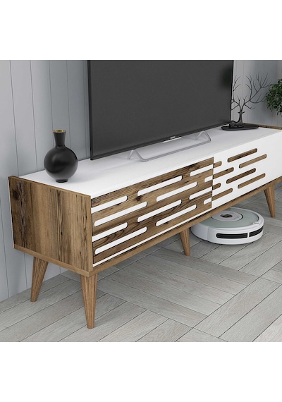 Variant Valensiya 140cm Tv Ünitesi - Ceviz / Beyaz