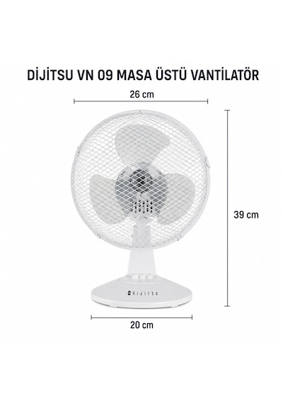 Dijitsu VN09 Masaüstü Vantilatör