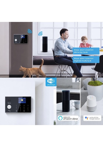Sas-10 Akıllı Alarm Sistemi Wifi, Tuya Uyumlu, Mobil Kontrollü