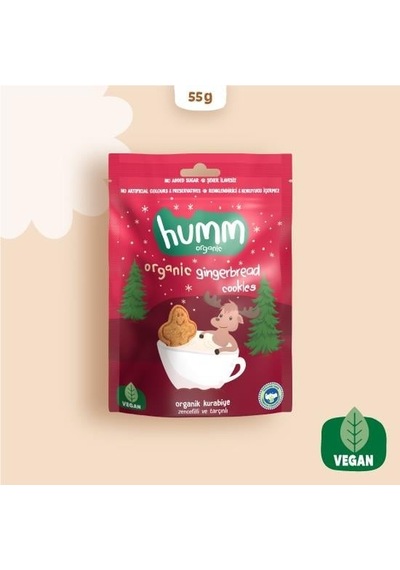 Organik Zencefilli Ve Tarçınlı Vegan Kurabiye 55 Gr
