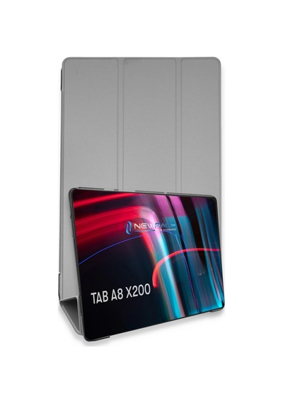 Samsung Galaxy X200 Tab A8 10.5 Kılıf Tablet Smart Kılıf - Gri Arka Kapak
