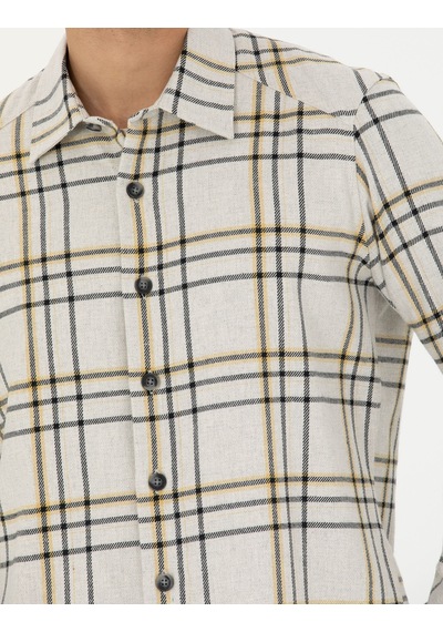 Pierre Cardin Erkek Bej Gömlek Desenli 50276542-vr011