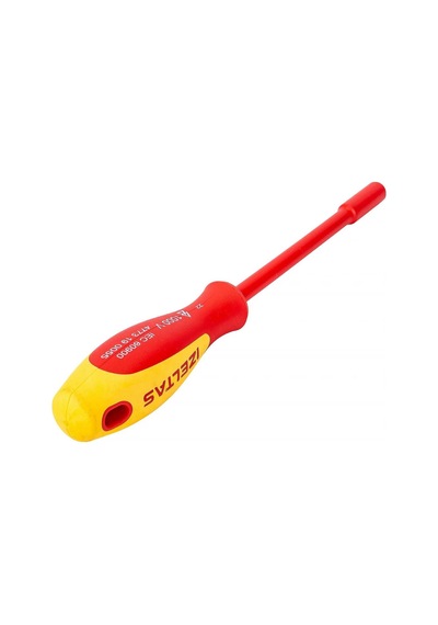 İzeltaş 4773190055 1000V Süngüsü İzoleli Lokma Uçlu Tornavida 5.5 MM