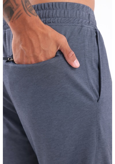 Rowinger Premium Merserize Örme Kumaş Lastikli Paça Erkek Pantolon Eşofman Altı Navyblue