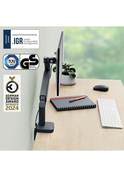 Tr Ergo Yerden Tasarruf Sağlayan Tekli Monitör Kolu, 64890089, Gri