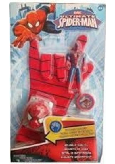 Disk Atan Spiderman Figürlü Eldiven ve Spiderman Oyuncak Figür-