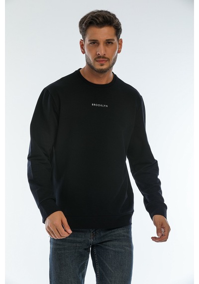Süperlife Erkek Bisiklet Yaka Regular Fit Brooklyn Baskılı İnce Sweatshirt Spr22sw132 Siyah Süperlife Erkek Bisiklet Yaka Regular Fit Brooklyn Baskılı İnce Sweatshirt Spr22sw132 Siyah