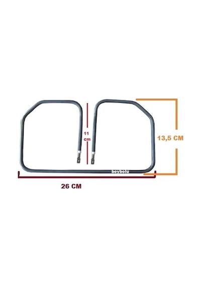 26 X 13,5 Cm 900 Watt Tost Makinesi Rezistansı Seri Bağlantı Rezistans