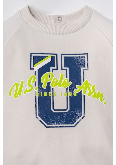 U.S. Polo Assn. Erkek Bebek Baskılı Beyaz Uzun Kol Pijama Takım Usb3165-c-v2 Usb3165-c-v2