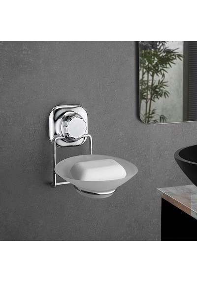 Delmeye Son Yapışkanlı Katı Sabunluk Düzenleyici Krom YK-713