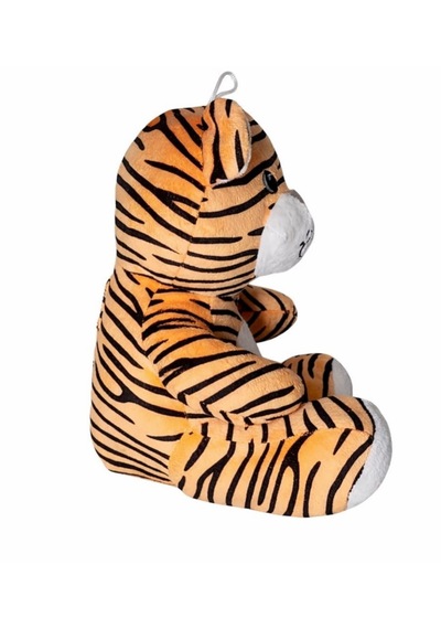30cm Sevimli Kaplan Pelüş Beyaz - Turuncu