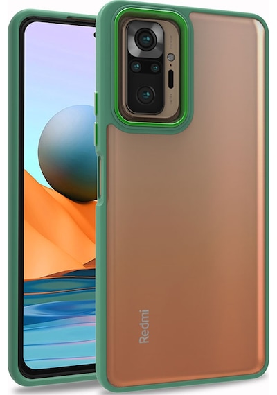 More Tr Redmi Note 10 Pro Kılıf Mtr Flora Kapak - Yeşil