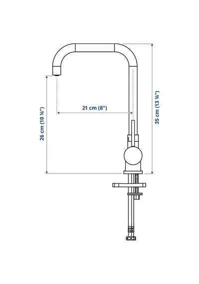 B07 Juttern Öne Eğilebilir Krom Kaplama 35 Cm Lavabo Musluğu Dar Mutfaklar Karavan Tekne İçin Çok Renkli