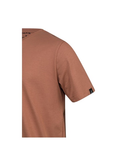 2as Alex Baskılı Erkek Sıfır Yaka T-shirt 042 Kahve