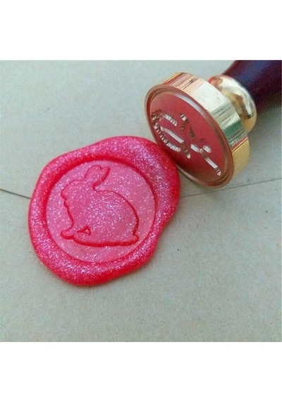 Mektup Damga Mühürü Şirin Tavşan + 30 Mühür Mumu + Kaşık
