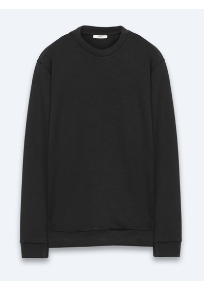 Kip Siyah Düz Sweatshırt