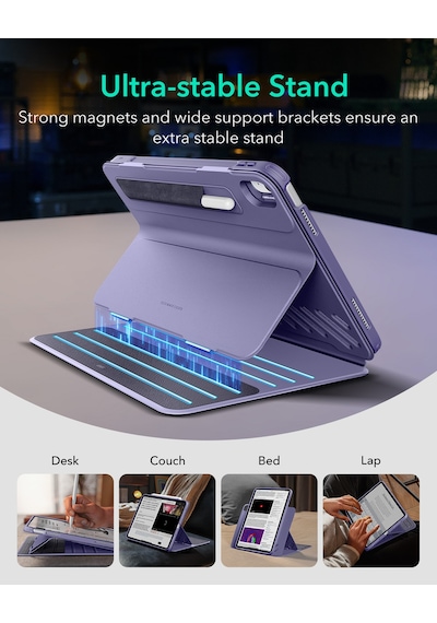 Apple Uyumlu iPad Pro 11 M5 M2-4.nesil M4-7. Nesil 2024 Shift Manyetik Kılıf Kapaklı Kılıf
