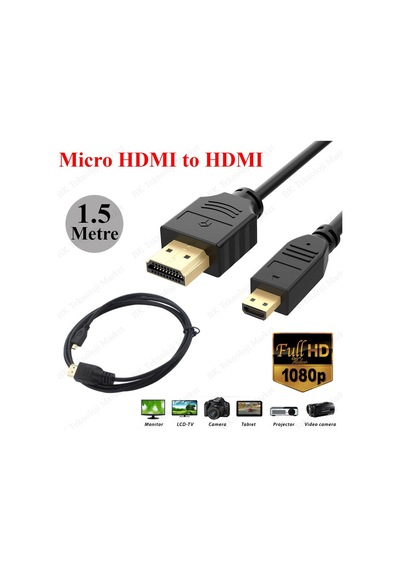 Micro Hdmi To Hdmi Tablet Kamera Görüntü Kablosu - 1.5 Metre