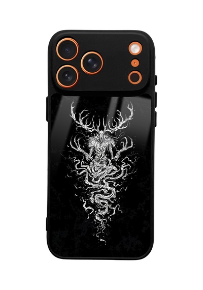 Apple Uyumlu iPhone 17 Pro Max Witcher 3 Deer Tasarımlı Glossy Telefon Kılıfı Uyumlu Çok Renkli