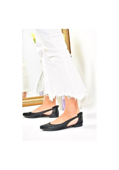 Fox Shoes Siyah Kadın Babet H726324009 Siyah