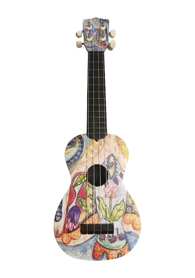 Soprano Ukulele Balık Desenli Kapak