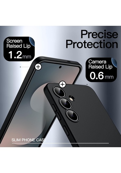 Samsung Galaxy S25 Fe İle Uyumlu Kılıf Soft Premium Yumuşak Silikon Telefon Kılıfı Kapak Siyah