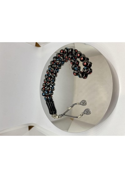 Tesbih Tsbh0122bc 925 Ayar Gümüş Püsküllü Gümüş-firuze-mercan İşlemeli Küre Kesim Usta El İşçilikli Erzurum Oltu Tesbih Tesbih Tsbh0122bc 925 Ayar Gümüş Püsküllü Gümüş-firuze-mercan İşlemeli Küre Kesim Usta El İşçilikli Erzurum Oltu Tesbih