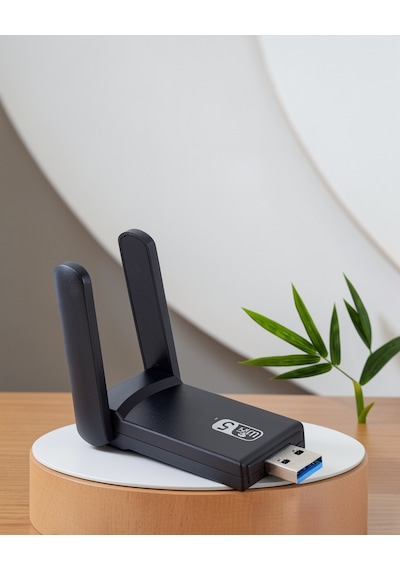 Wifi Adaptör Çift Bantlı Çift Anten Bt5.0 2'si 1 Arada