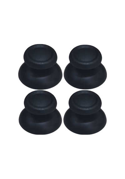 Ps4 Dualshock 4 Uyumlu Siyah Analog Topuz Mantar Başlık - 4 Adet Oyun Kolu Tamir Ve Değişim Seti