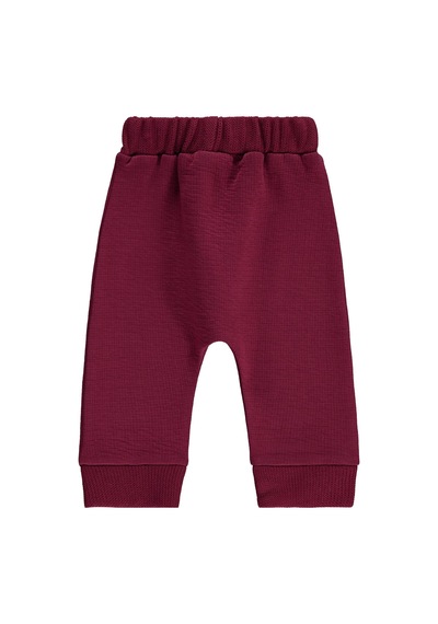 Civil Baby Baskılı 6-18 Ay Eşofman Altı - Bordo Koyu Bordo