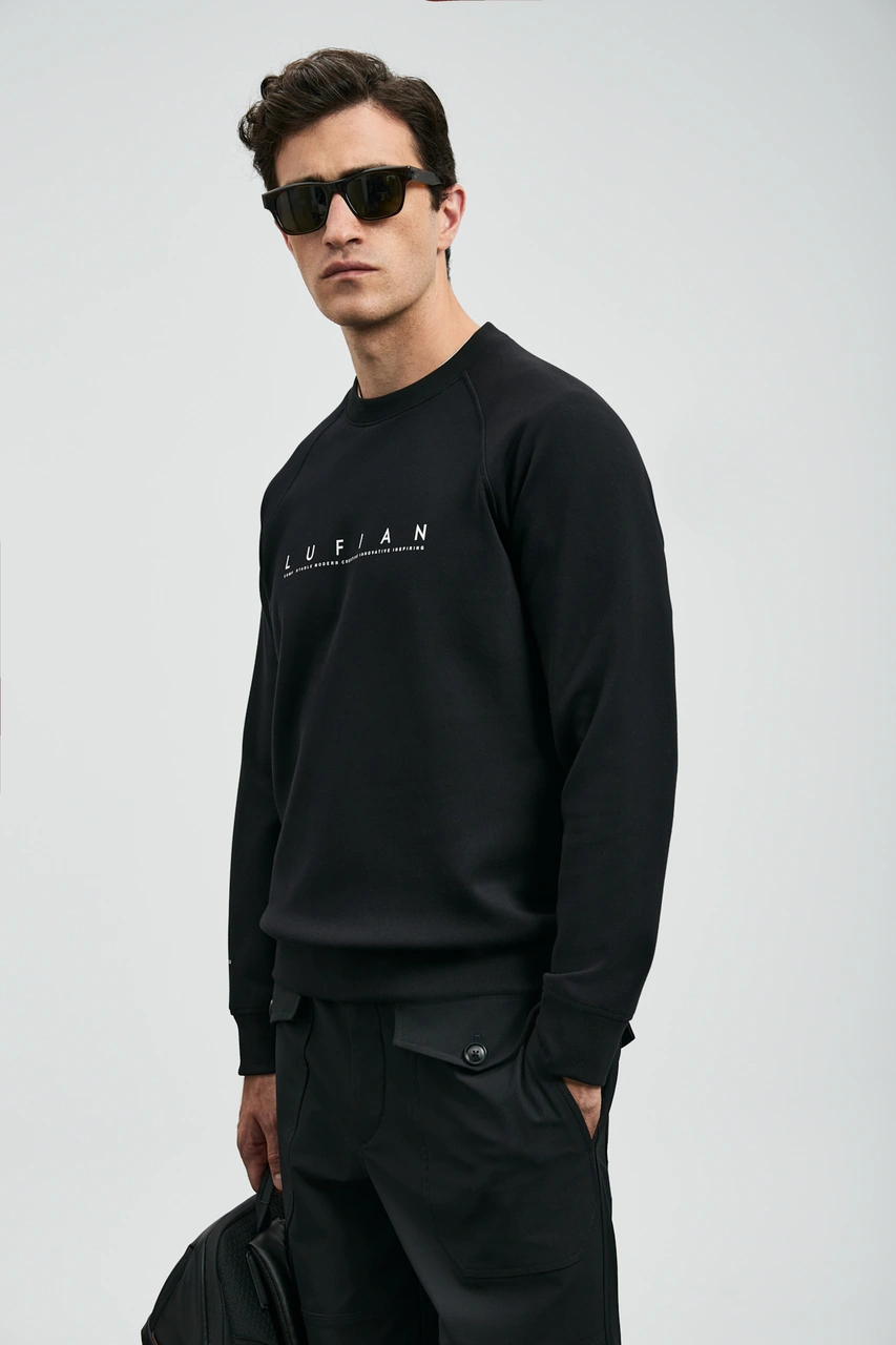 Lufian Cooper Erkek Sweatshirt Siyah Siyah 112030177100100 Siyah