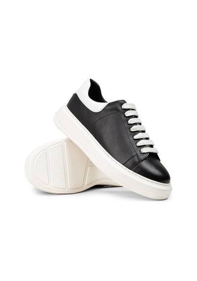 Deery Erkek Hakiki Deri Siyah Sneaker Ayakkabı - 01990msyhp02 Siyah